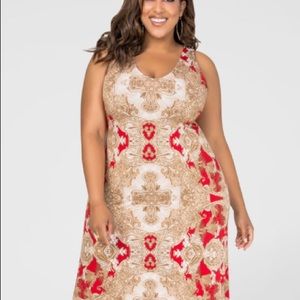 DEEP B PAISLEY MAXI DRESS